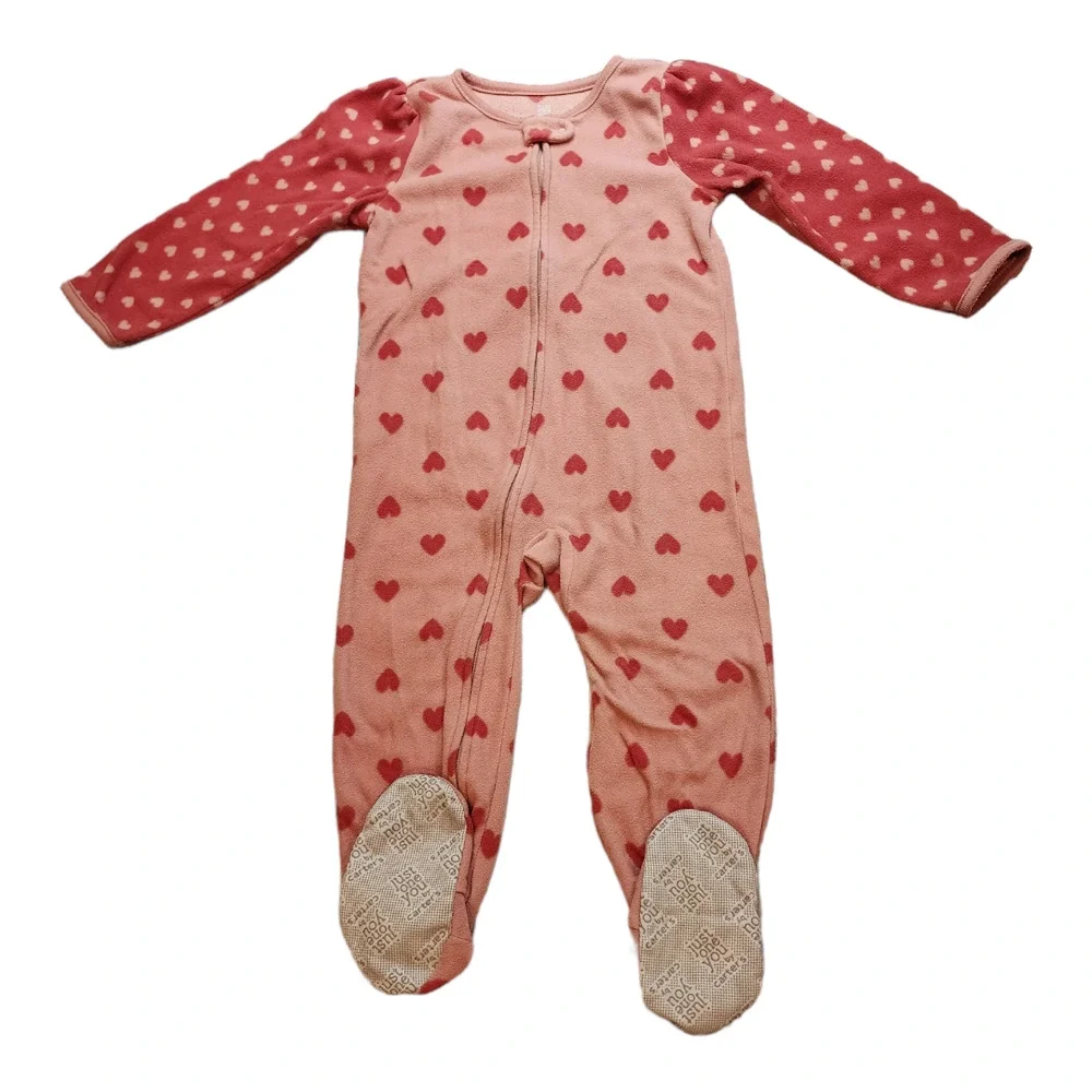 Just One You Carter's Toddler Girl Zip-up Footed Fleece PJs 4T